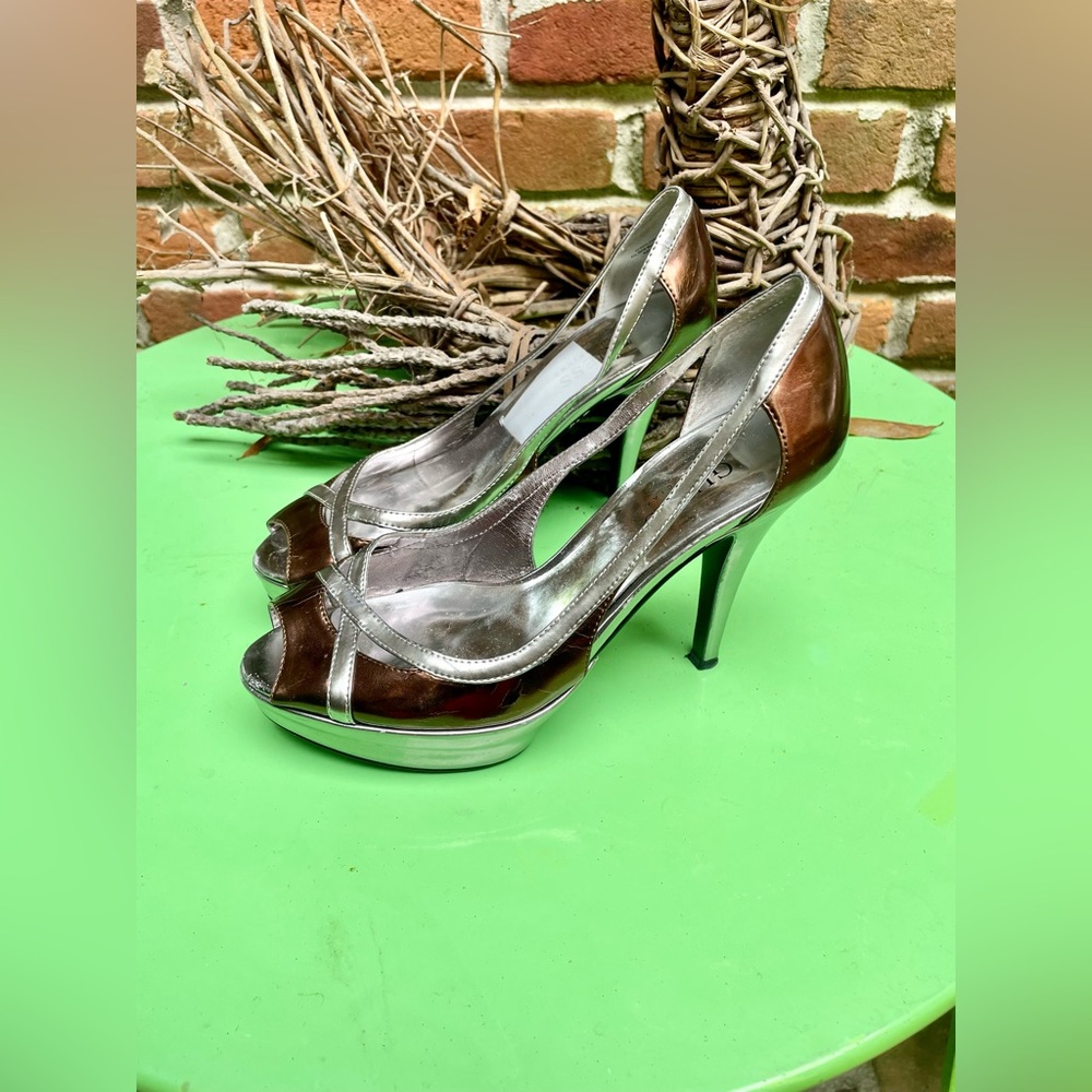 Guess Metallic Platform Heels